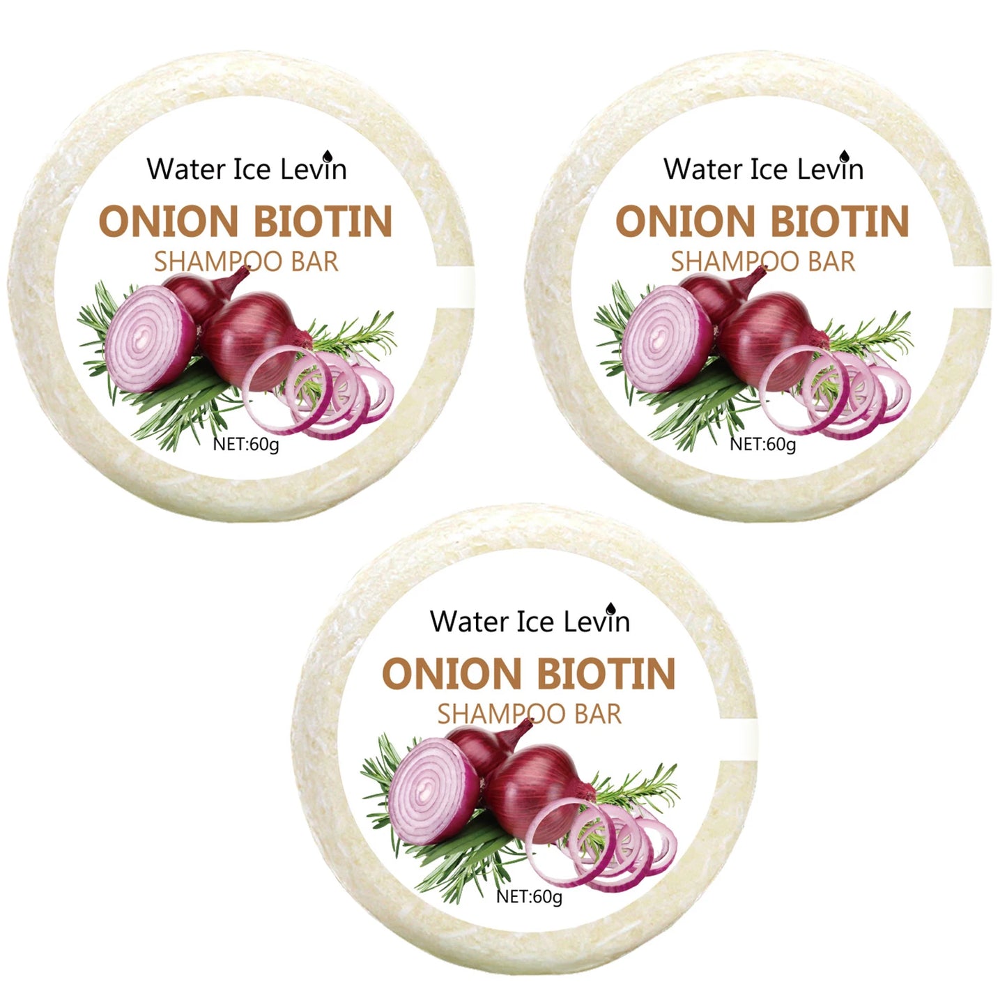 Onion & Biotin Shampoo Bar with Rosemary – Moisturizing Hair Soap for All Hair Types