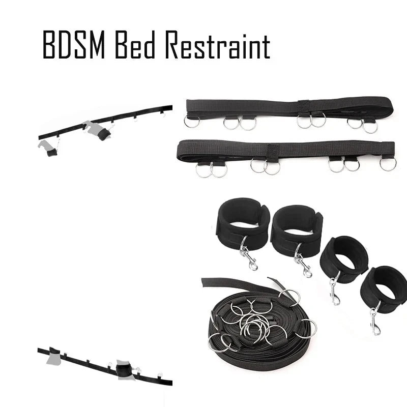 Couples BDSM Restraint Kit with Cuffs & Blindfold