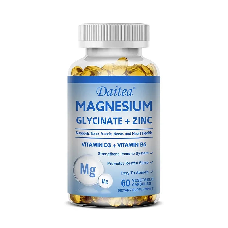Magnesium Zinc & Vitamin D3 - Triple Supplement for Men and Women - for Sleep, Bones, Heart, Immune Support