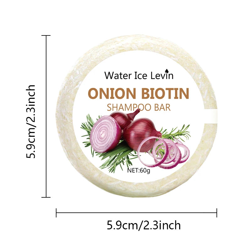Onion & Biotin Shampoo Bar with Rosemary – Moisturizing Hair Soap for All Hair Types