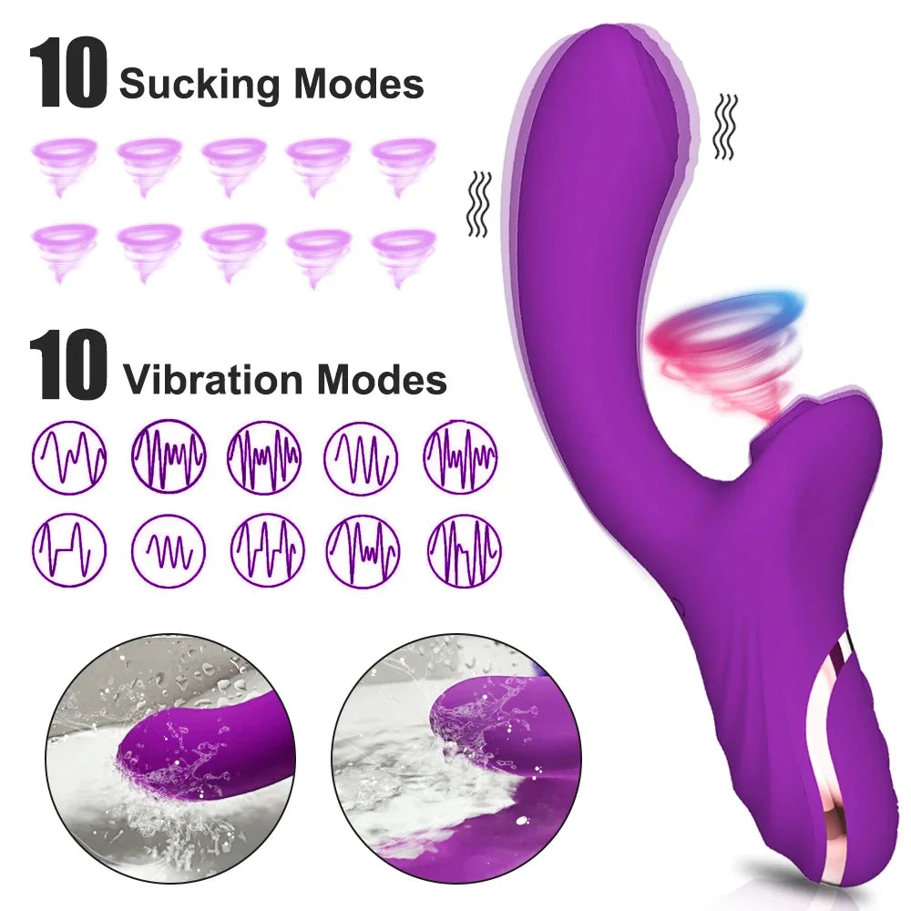 2-in-1 Air Suction & Vibrating Massager (20 Modes)