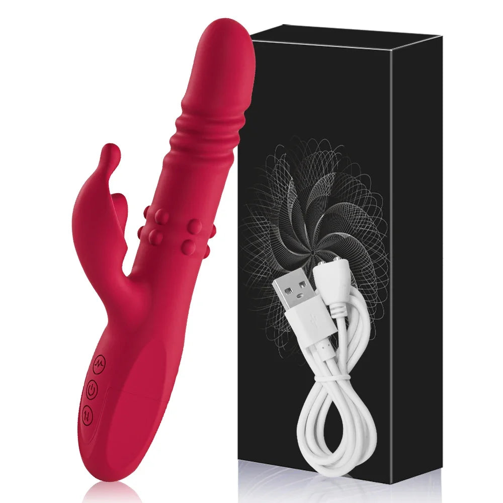 Powerful Telescopic Rabbit Vibrator