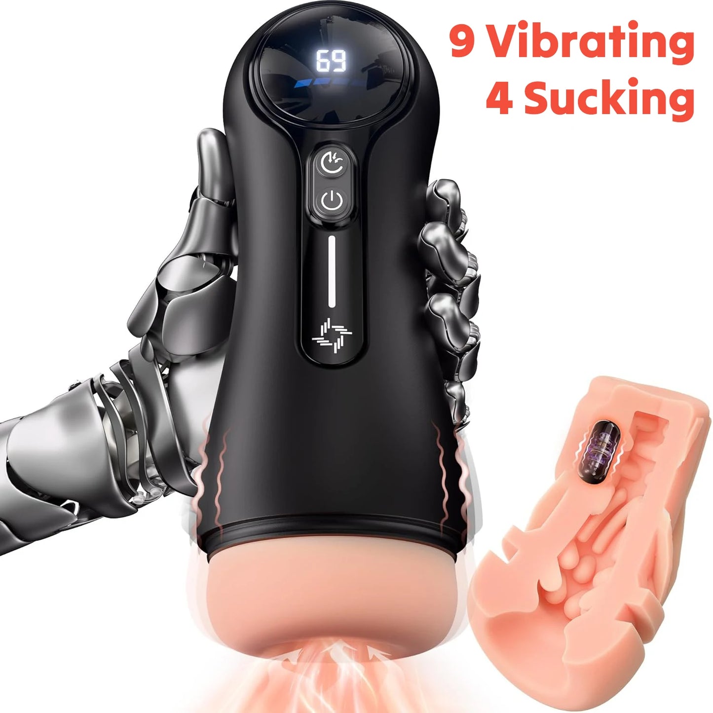 Electric Male Masturbator with 13 Suction & Vibration Modes