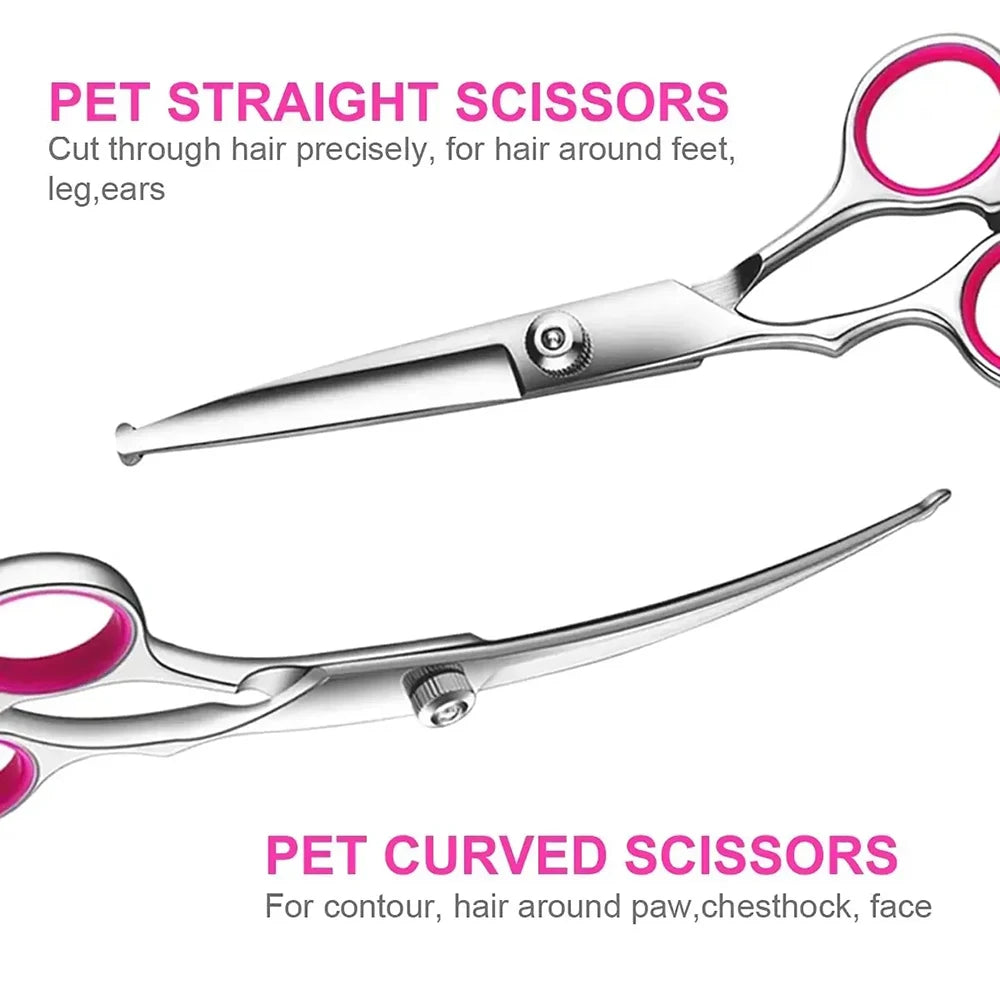 Professional Pet Grooming Scissors Kit
