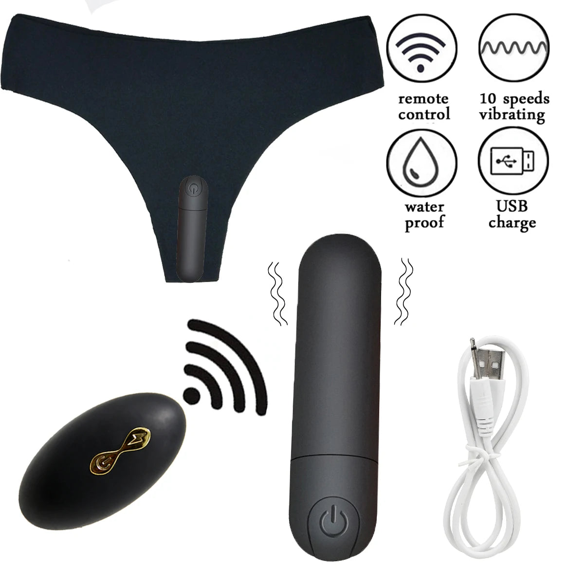 Wireless Remote Control Wearable Panty Vibrator