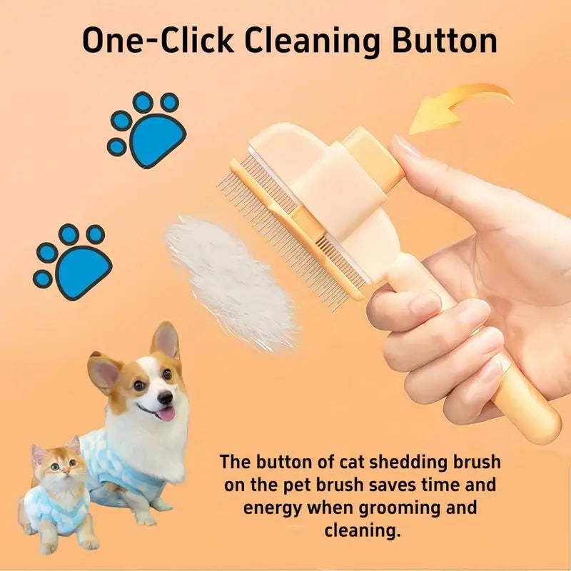 Self-Cleaning Pet Hair Removal Brush