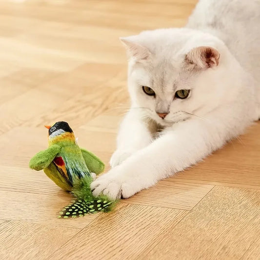 Sound-Sensing Cat Toy with Realistic Bird Calls