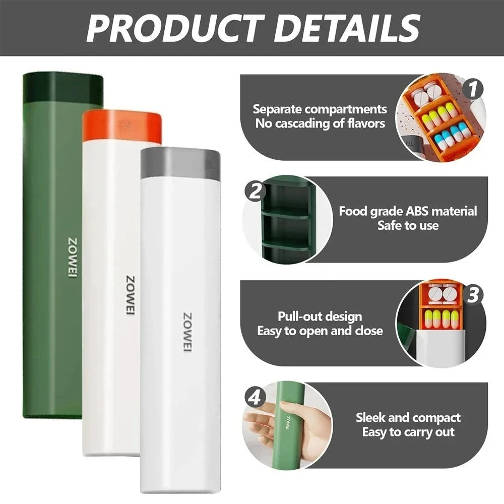 7-Day Travel Pill Organizer Box