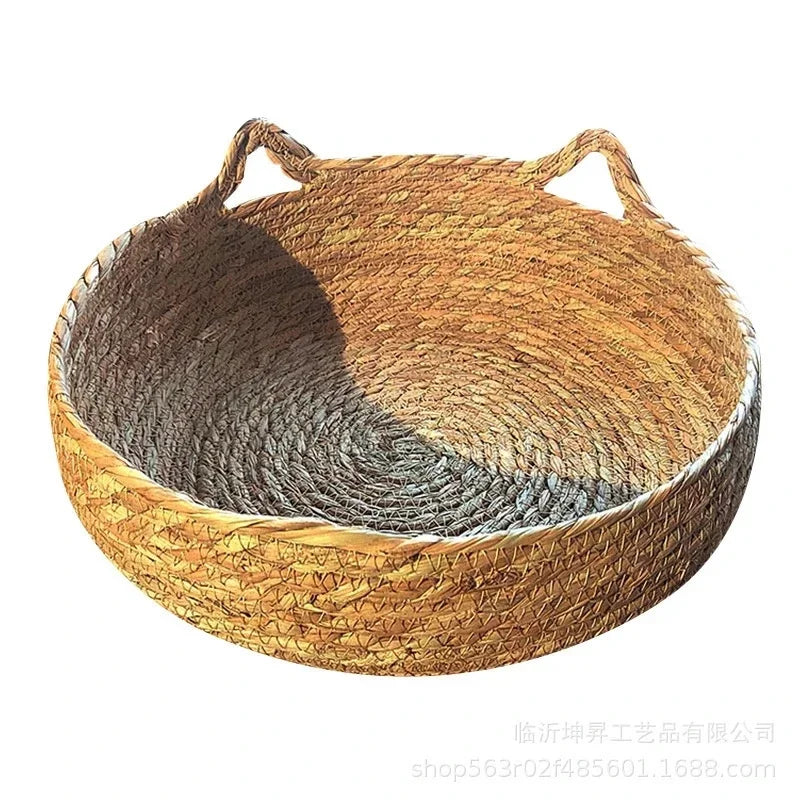 Rattan Cat & Dog Basket Bed