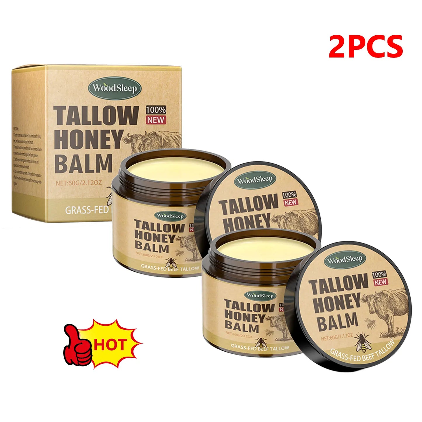 Beef Tallow & Honey Face & Body Balm
