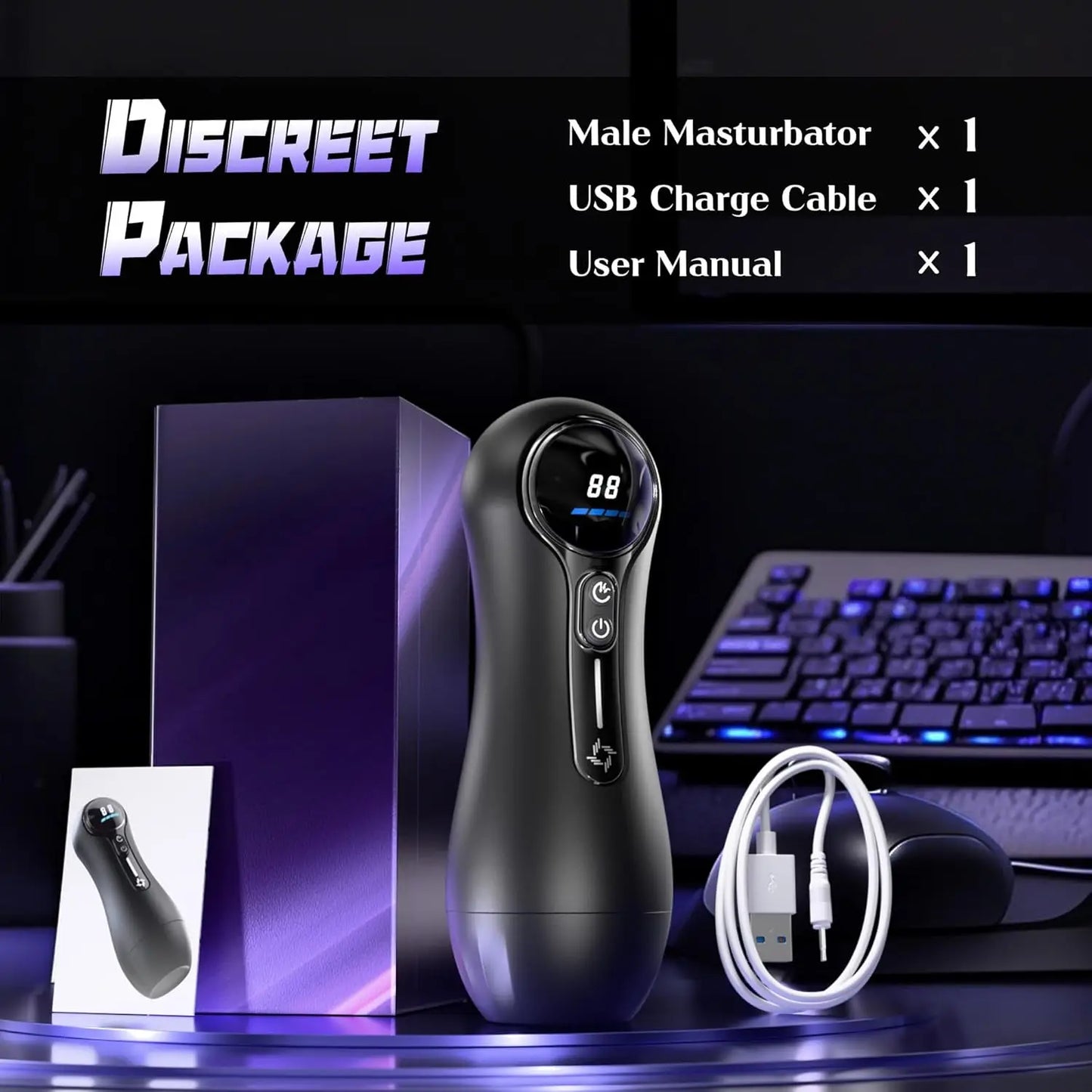 Electric Male Masturbator with 13 Suction & Vibration Modes