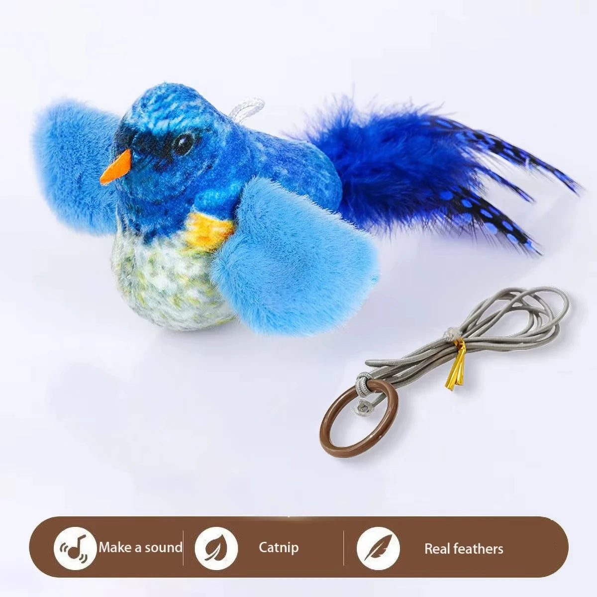 Sound-Sensing Cat Toy with Realistic Bird Calls