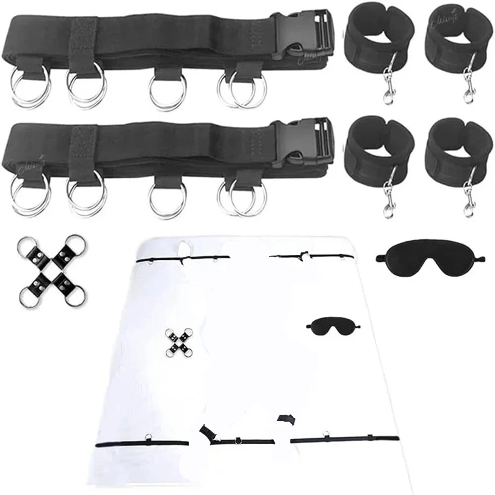 Couples BDSM Restraint Kit with Cuffs & Blindfold