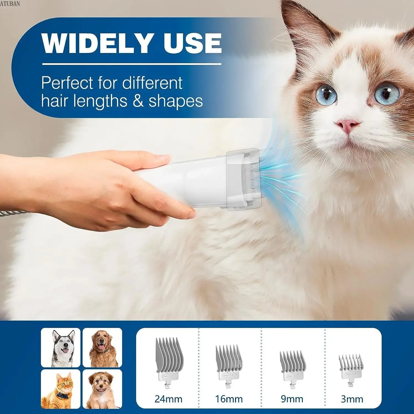 Pet Grooming Vacuum Cleaner Kit
