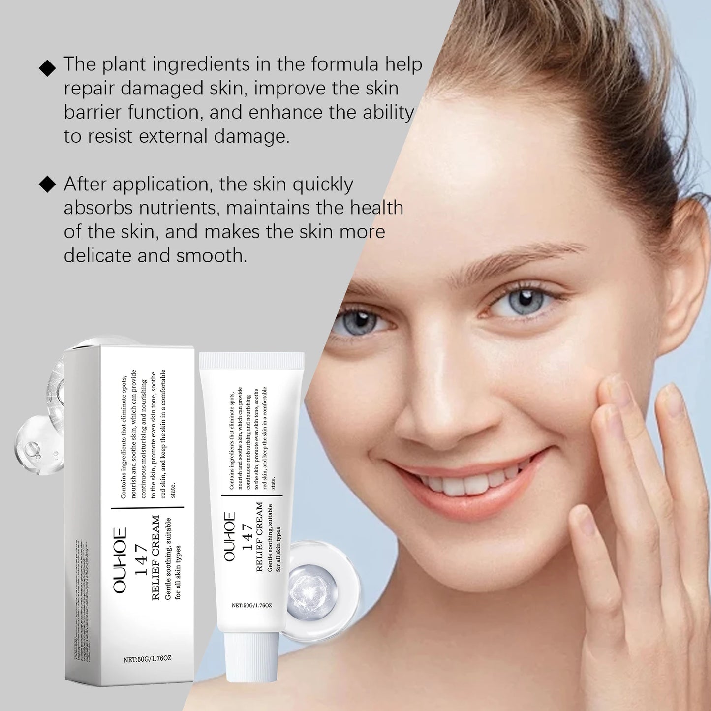 147 Relief Korean Skin Cream – Nourishing Moisturizer for Blemishes & Antioxidant Care