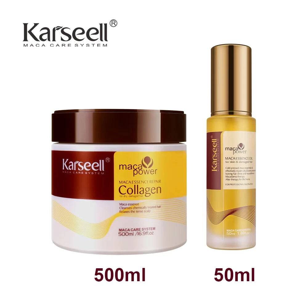 Karseell Collagen Hair Mask & Argan Hair Serum Set