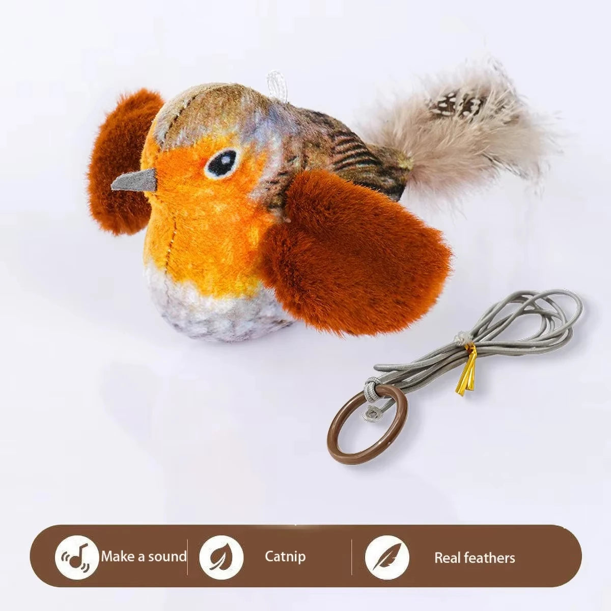 Sound-Sensing Cat Toy with Realistic Bird Calls