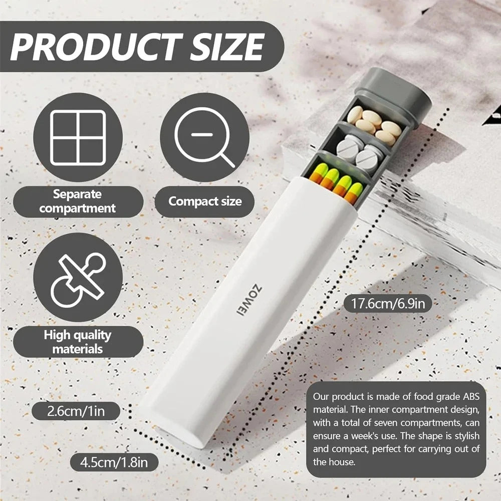 7-Day Travel Pill Organizer Box