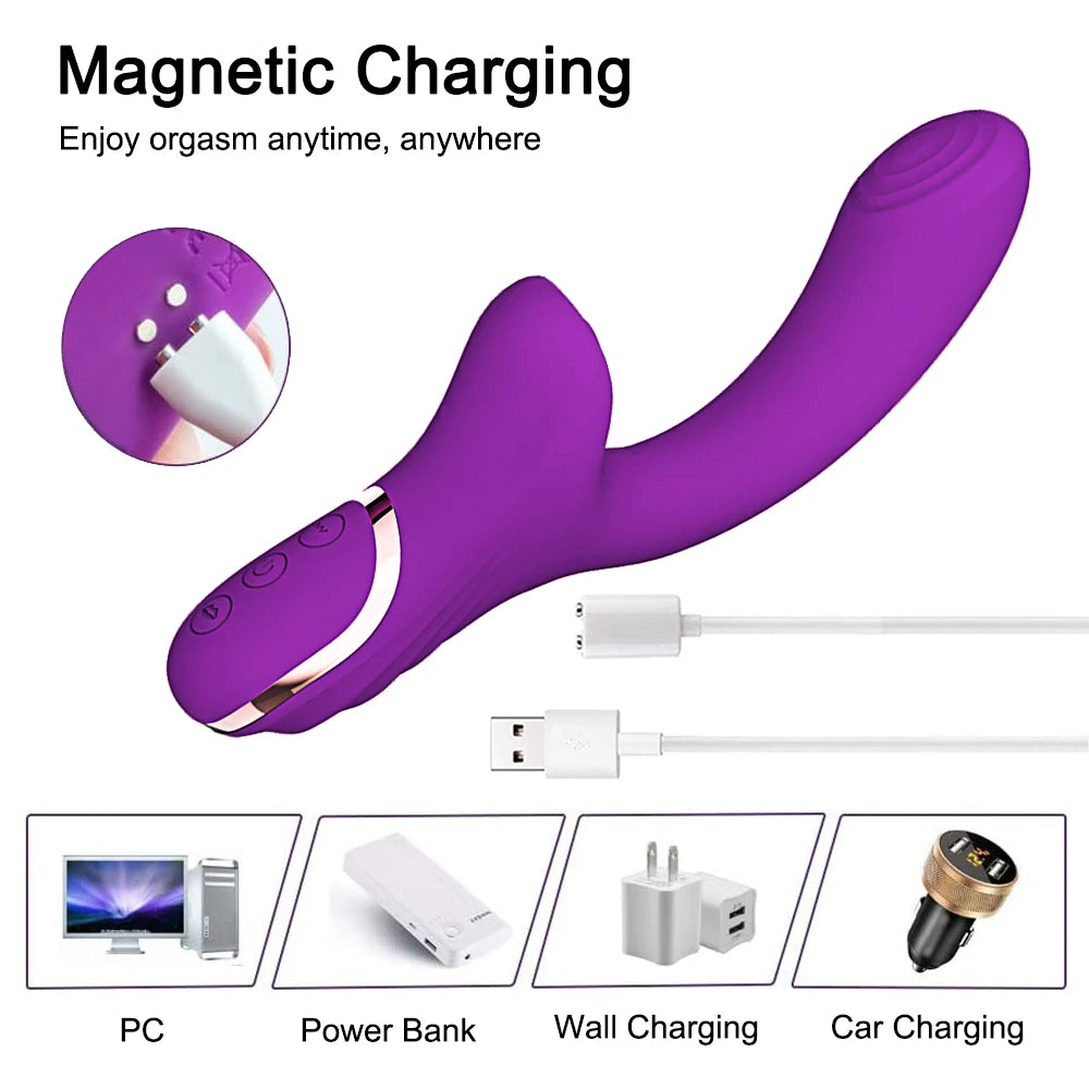 2-in-1 Air Suction & Vibrating Massager (20 Modes)