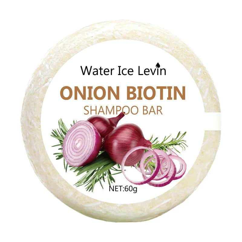 Onion & Biotin Shampoo Bar with Rosemary – Moisturizing Hair Soap for All Hair Types