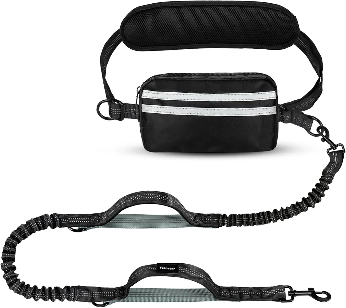 Hands-Free Dual Dog Leash with Pouch