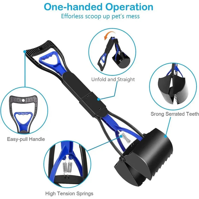 Foldable Long-Handle Dog Pooper Scooper