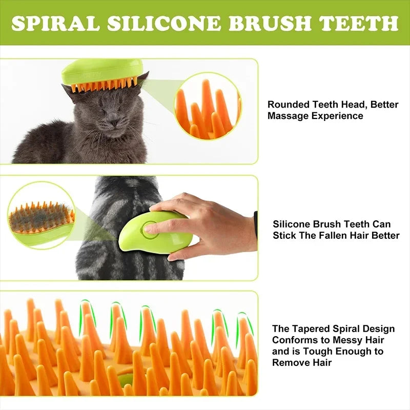 Electric Pet Grooming Spray Brush
