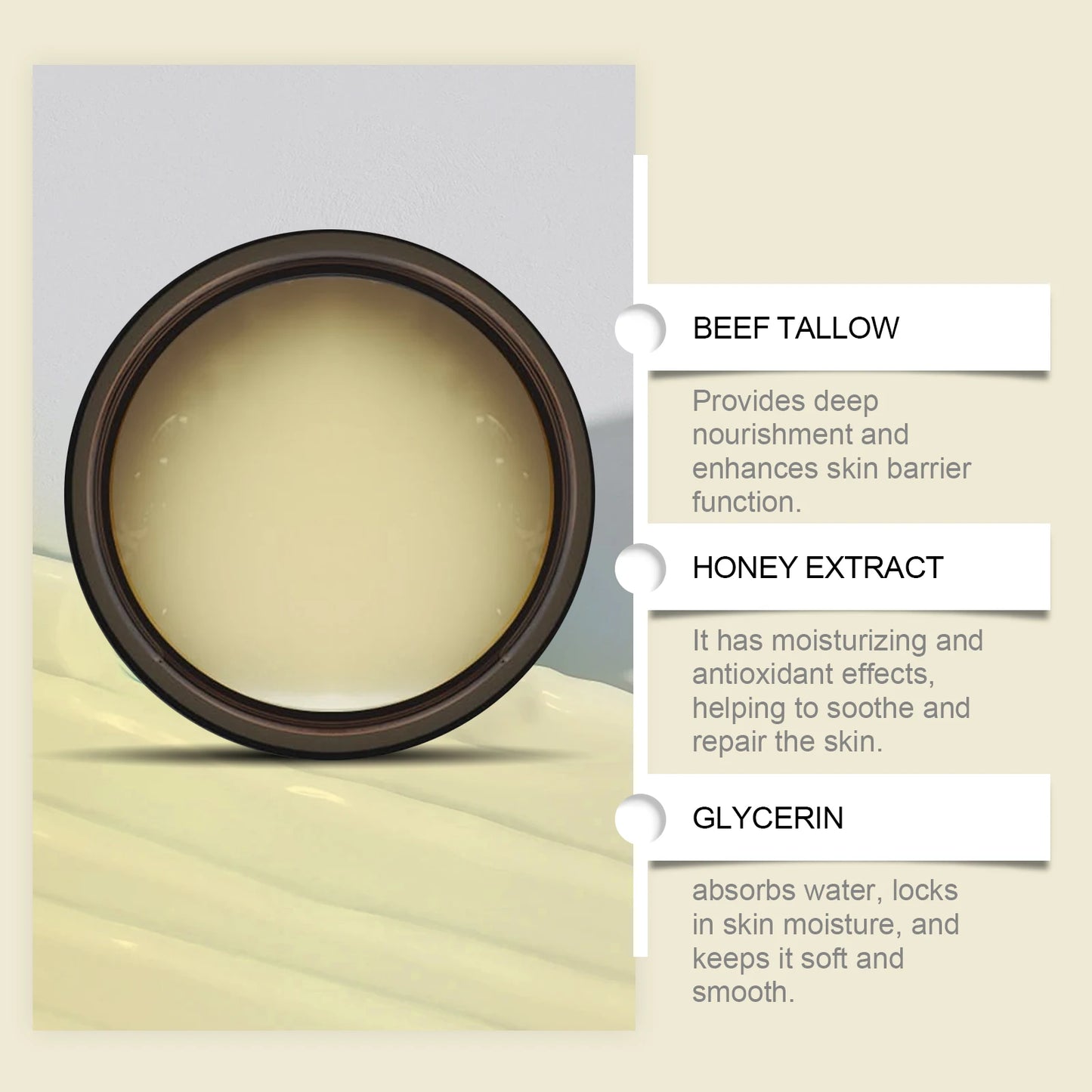 Beef Tallow & Honey Face & Body Balm