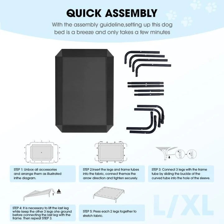 Elevated Cooling Dog Bed