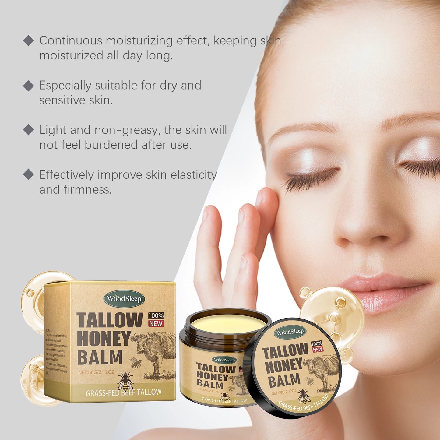 Beef Tallow & Honey Face & Body Balm