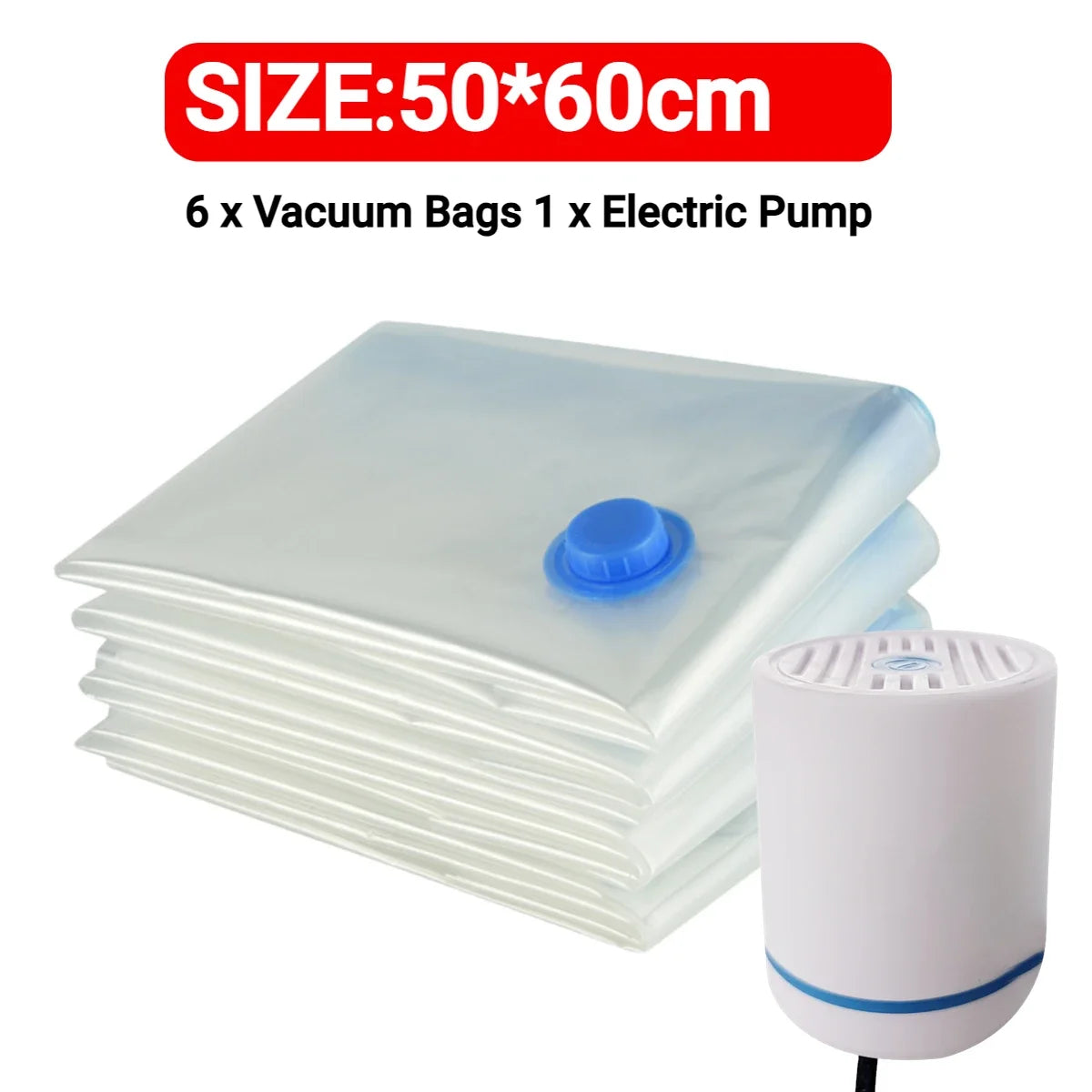 Reusable Vacuum Storage Bags with Pump