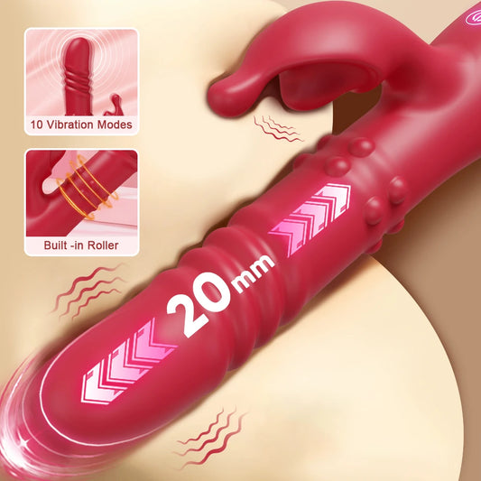 Powerful Telescopic Rabbit Vibrator