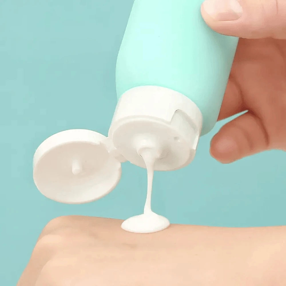 3-Piece Travel Refillable Cosmetic Bottle Set – 60ml Leak-Proof Squeeze Containers