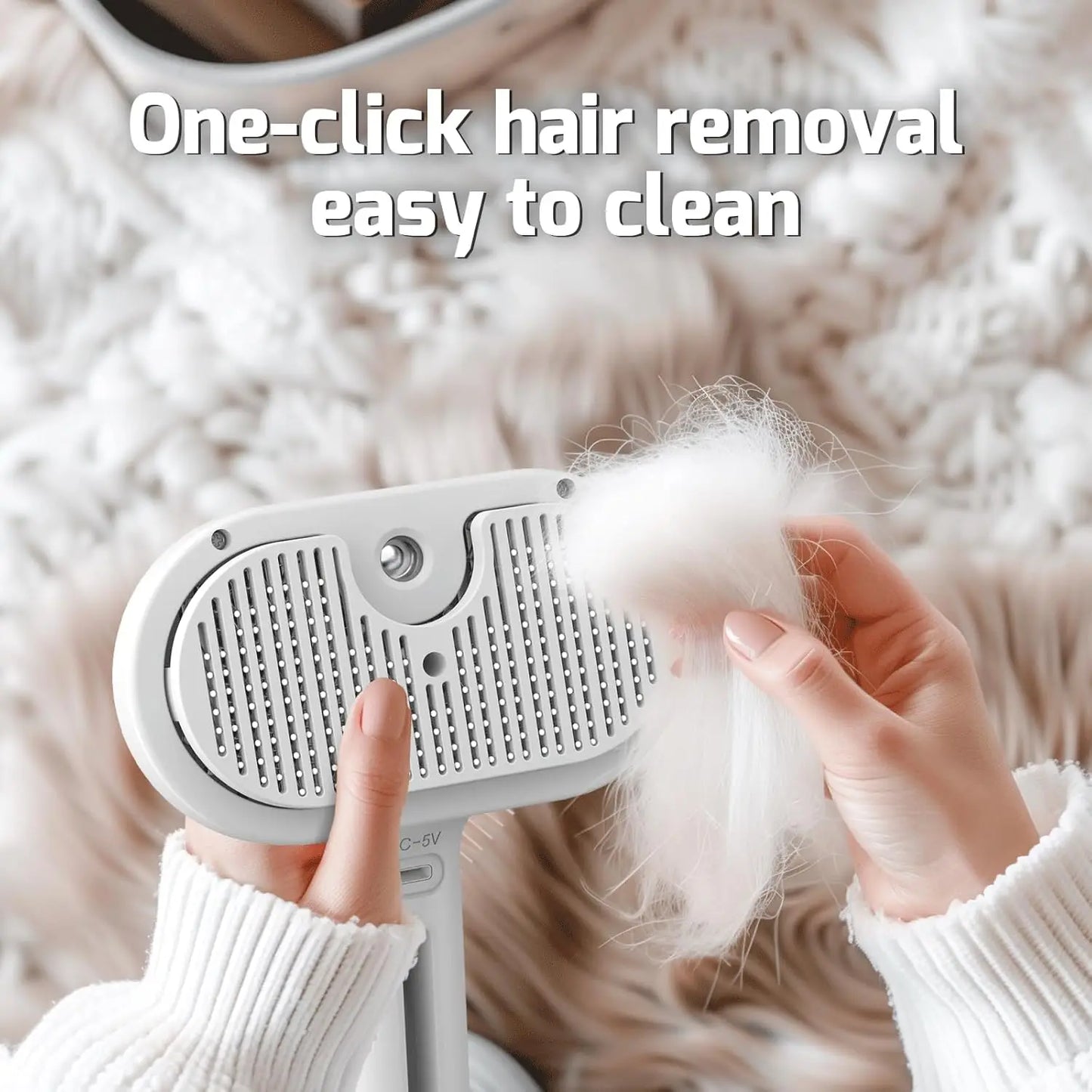 Self-Cleaning Steam Pet Grooming Brush