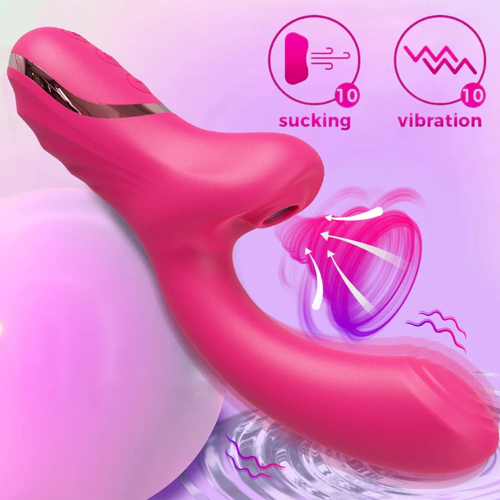 2-in-1 Air Suction & Vibrating Massager (20 Modes)