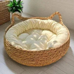 Rattan Cat & Dog Basket Bed