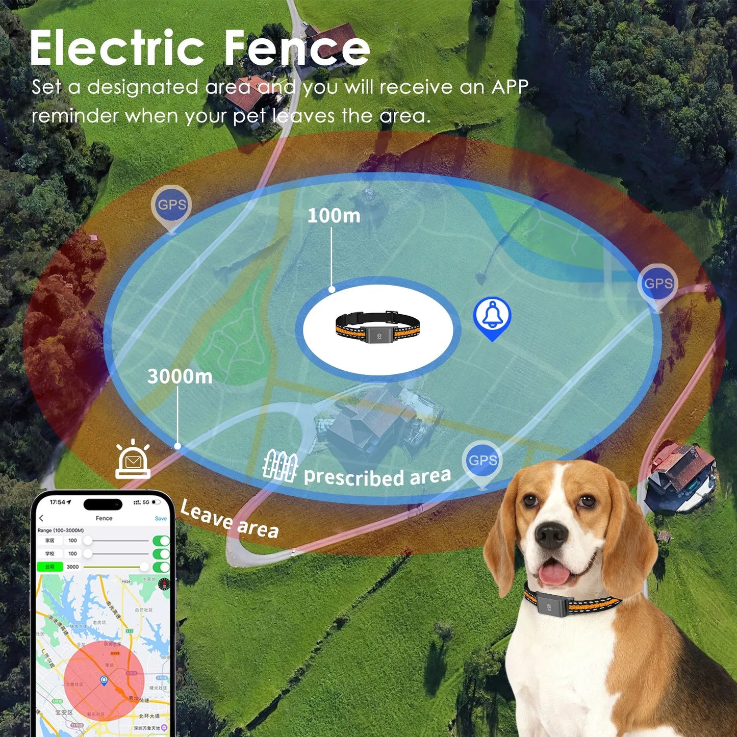4G LTE GPS Pet Tracker Collar