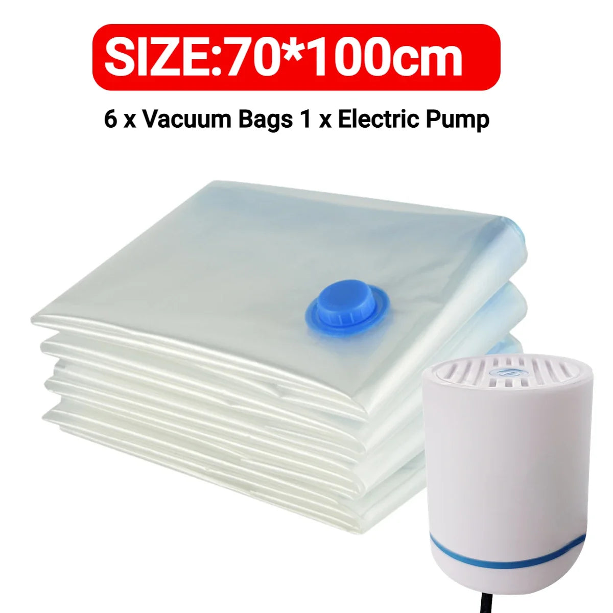 Reusable Vacuum Storage Bags with Pump