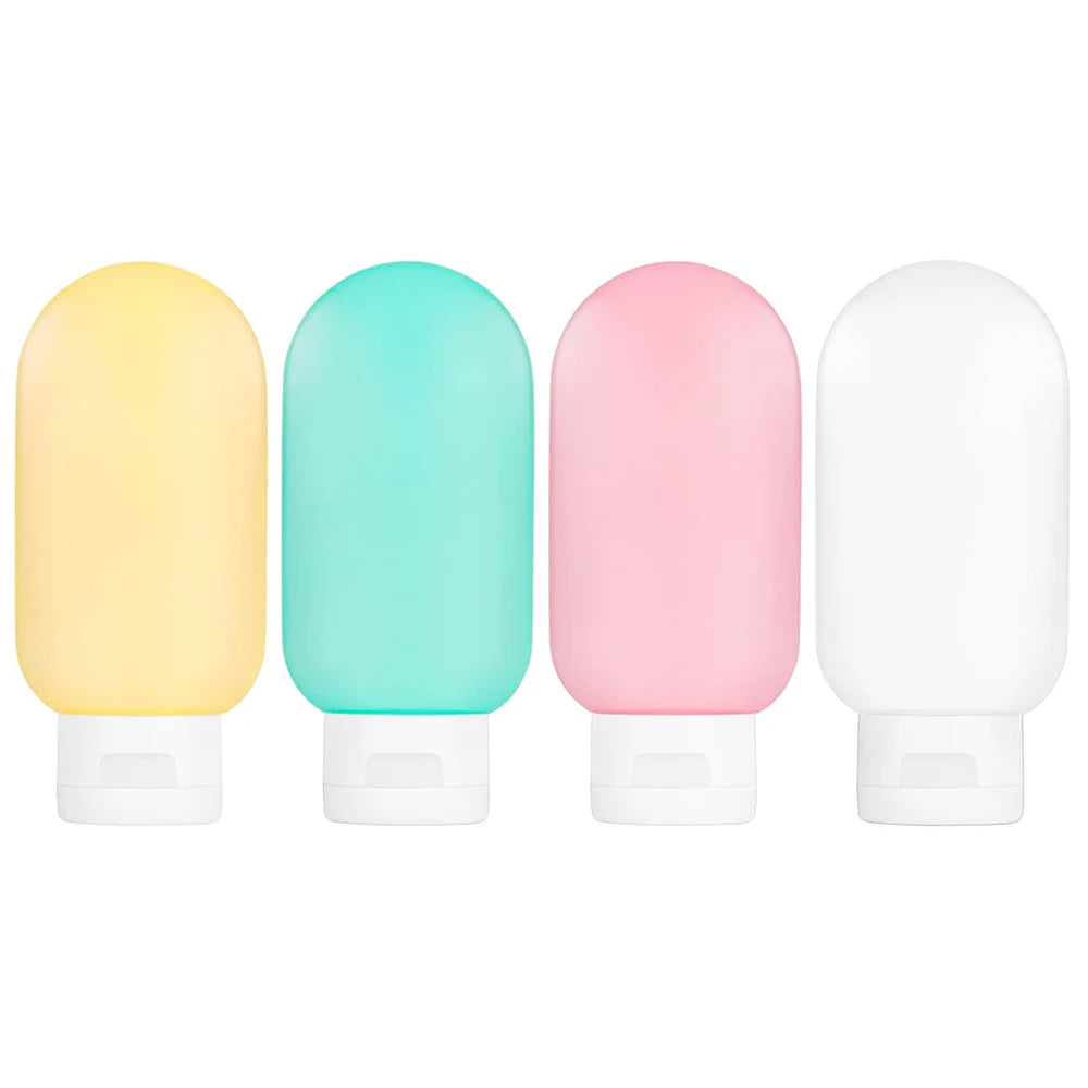 3-Piece Travel Refillable Cosmetic Bottle Set – 60ml Leak-Proof Squeeze Containers