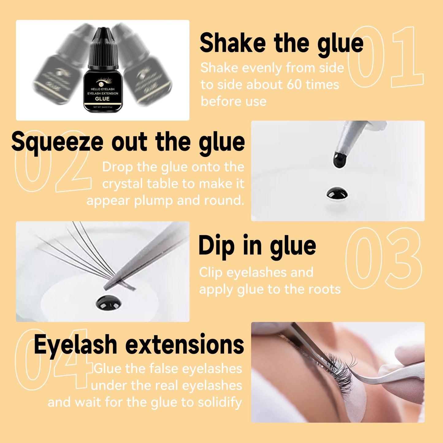 Fast-Drying False Eyelash Glue