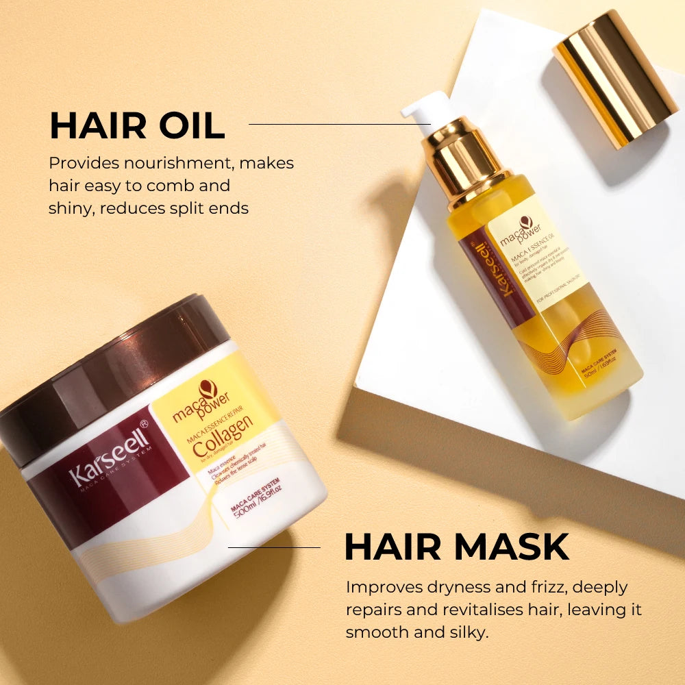 Karseell Collagen Hair Mask & Argan Hair Serum Set