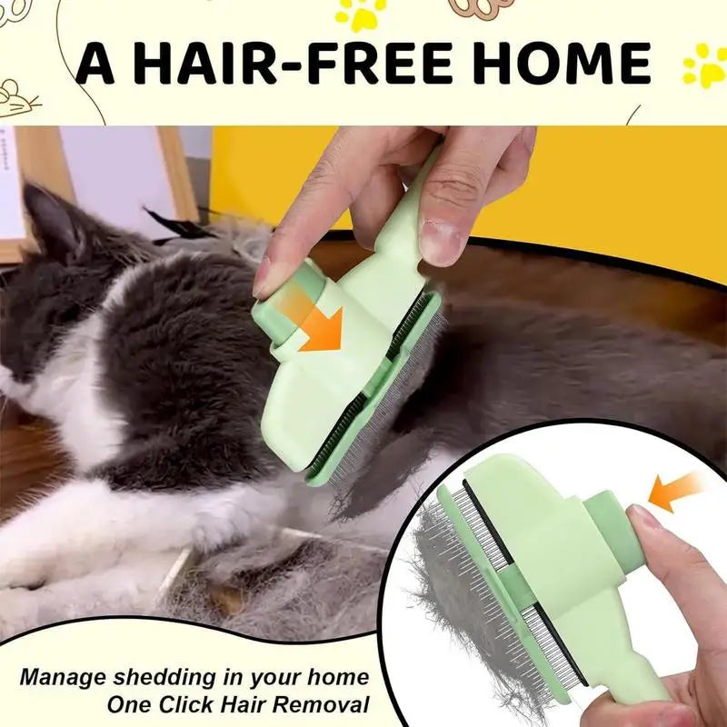 Self-Cleaning Pet Hair Removal Brush