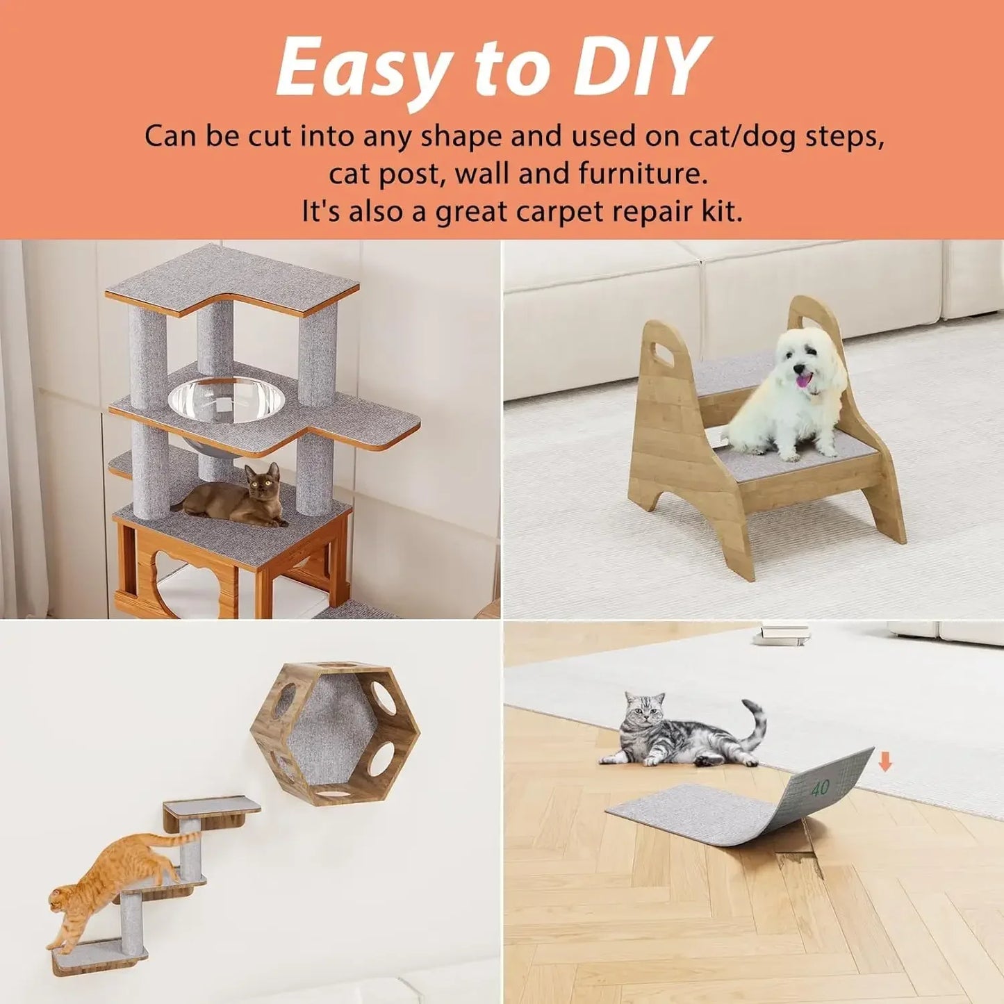 Self-Adhesive Cat Scratch Protector Carpet
