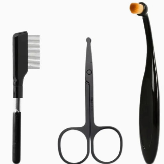 3-in-1 Pet Grooming Kit – Scissors, Comb & Brush Set | Efficient Dog Tear-Stain Cleaning & Hair Trimming Tool