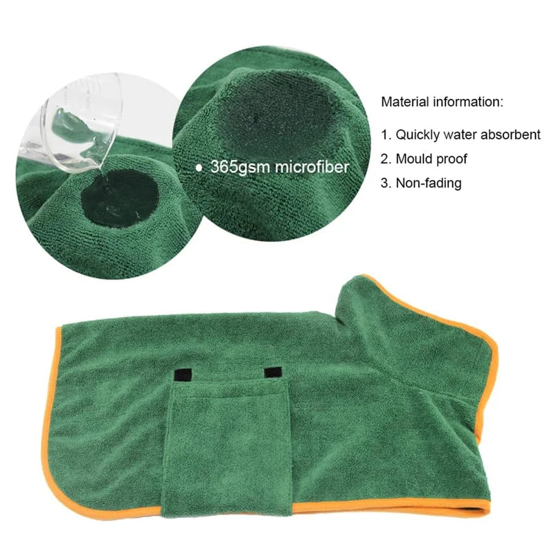 Highly Absorbent Pet Bathrobe