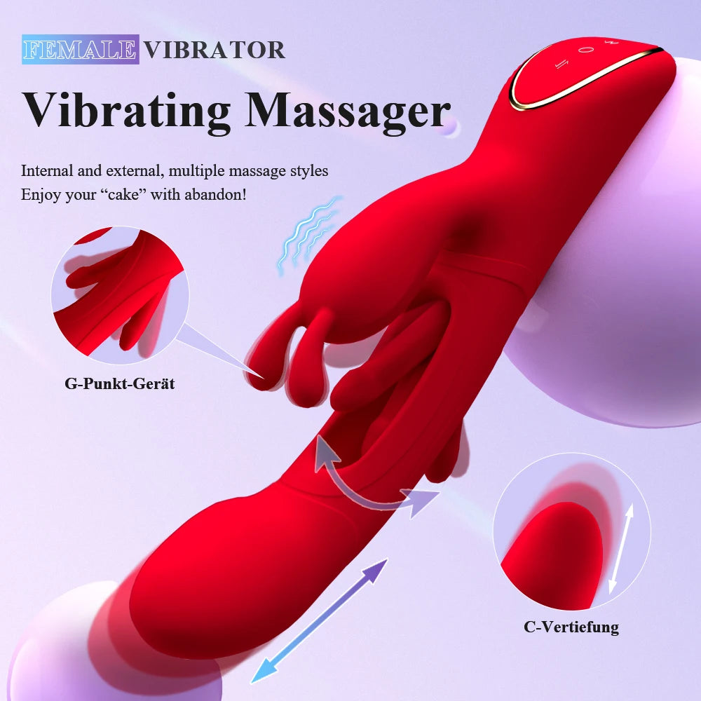 Dual-Action Rabbit Pleasure Massager with G-Spot & Clitoral Stimulation
