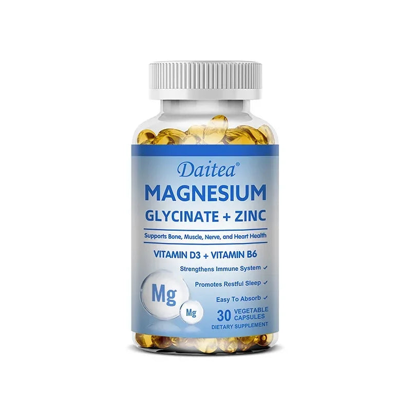 Magnesium Zinc & Vitamin D3 - Triple Supplement for Men and Women - for Sleep, Bones, Heart, Immune Support