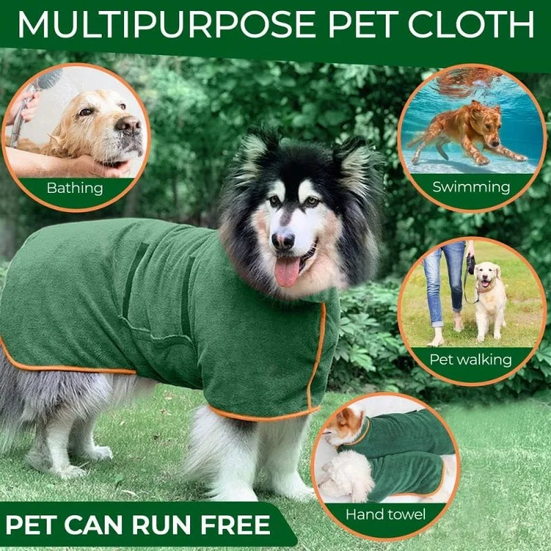 Highly Absorbent Pet Bathrobe