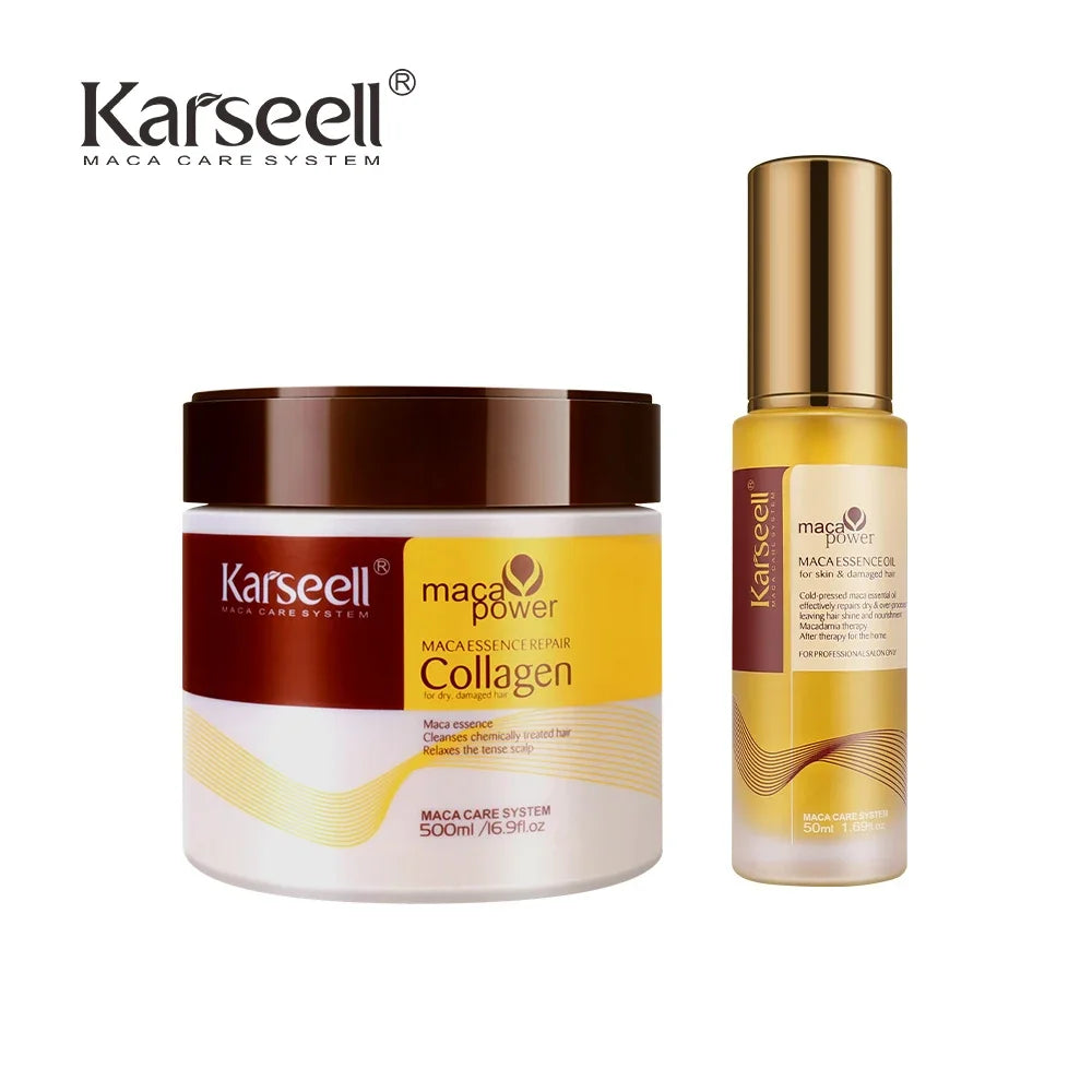 Karseell Collagen Hair Mask & Argan Hair Serum Set