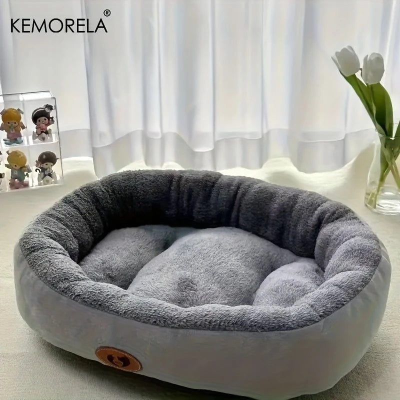 Plush Oval Pet Bed